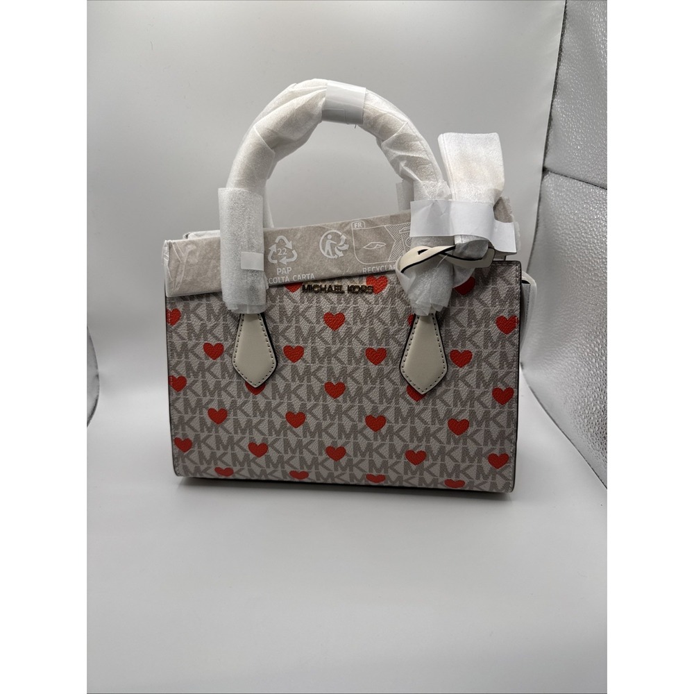 Michael Kors Sheila Women Small Embellished MK Logo Satchel Purse Bag #877